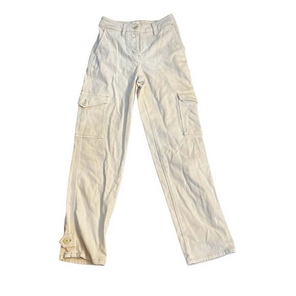 ARITZIA WILFRED FREE NEW! Cream MODERN CARGO High Rise Utility Slim Leg Pants 00 - Picture 1 of 15